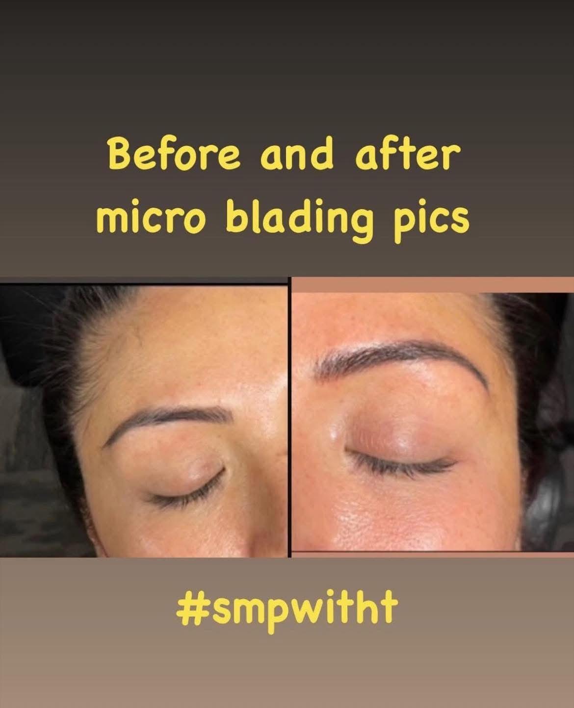 Microblading Eyebrow Before and After